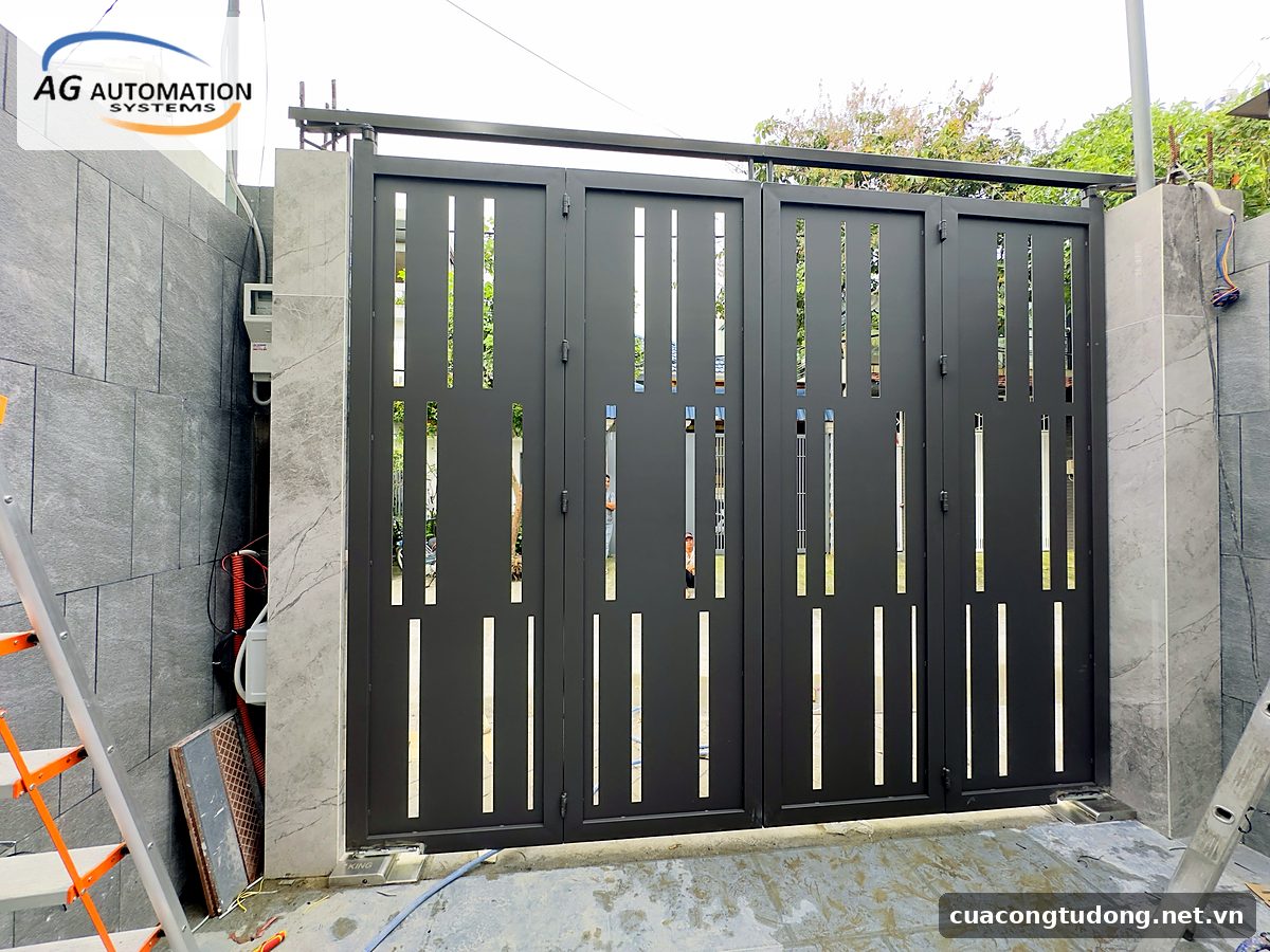 Cổng 4 cánh âm sàn KINGgates Quận 9